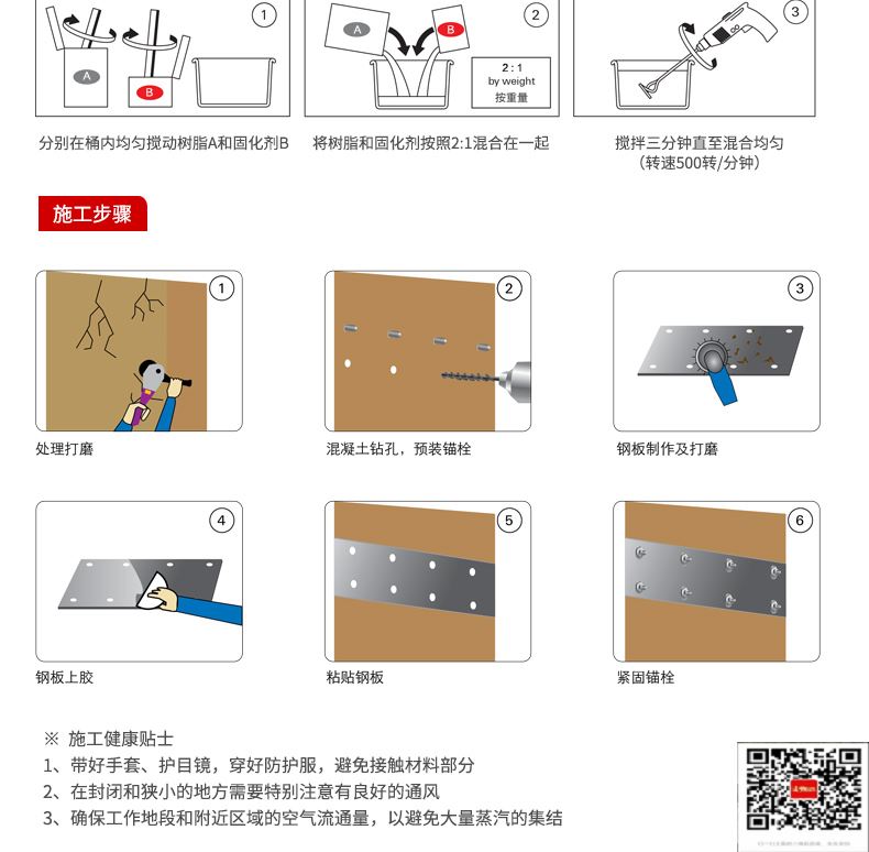 包钢雨花粘钢加固施工过程